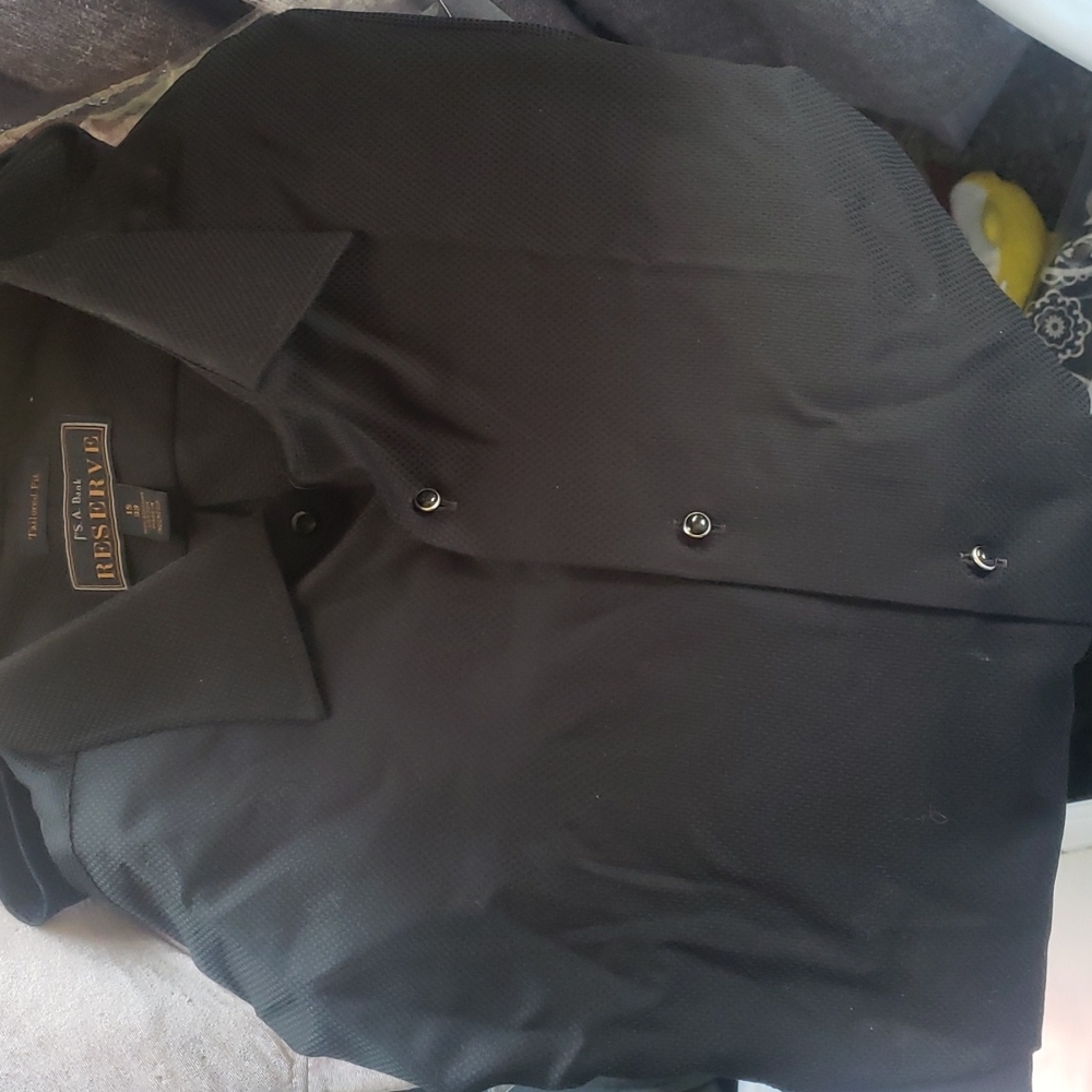 Black tailored fit men's shirt